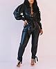 Women Outfits Tracksuit Clubwear Set - Faux Leathe... #1