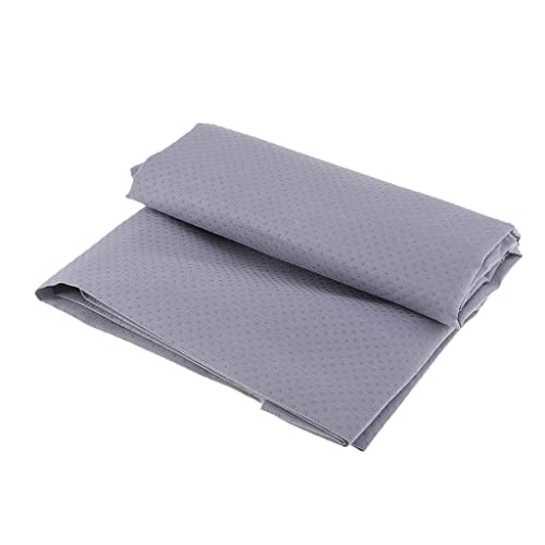 perfk 1 Yard Rutschfester Material, Gewebe mit Gummi Punkte schneidern Tuch Material, Gewebe für Heim Basteln, Grau