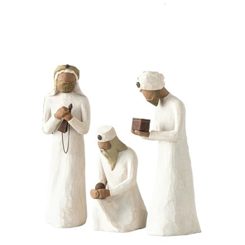 Set presepe Born Scene Nascita Belen Sacra Famiglia Figure Resina Decorazione (B)