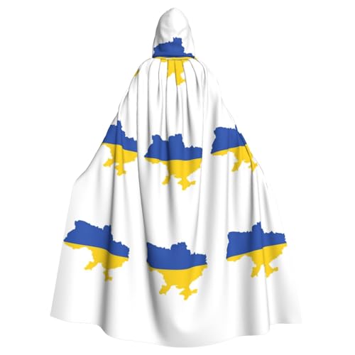 Cape de sorcier Ukraine fluide à capuche pour costumes de fête
