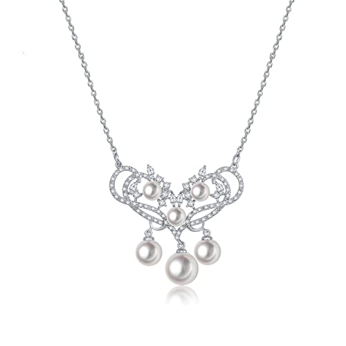 Collier en argent de haute qualité avec perles zircone