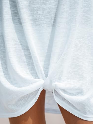 CUPSHE Womens Swimsuit Coverup Sleeveless Swimwear Beach Cover Ups Sheer Twisted Basic Tank Dress4