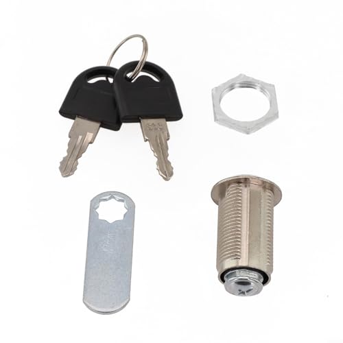HomeVortex Cerradura de leva de aleación de zinc, para cajón de gabinete, buzón, armario, cerradura de seguridad de metal, con 2 llaves, se adapta a puertas de vidrio y metal de madera (30 mm) (30 mm)
