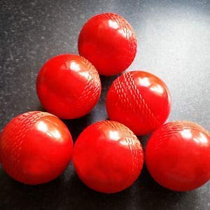 PS Pilot Wind Ball Light PVC Hollow Ball Cricket Practice Color red Pack of 6