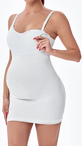 Touch Loom Maternity Nursing Tank Tops Camisole For Breastfeeding Pregnancy With Adjustable Straps For Womens,Black+Beige+Gray+White,Large #TOP4