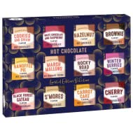 12 Days of Christmas Hot Chocolate Gift Set 2022 Limited Edition - 12 Pack Assorted Flavours Hot Chocolate with Marshmallows Gingerbread Men Biscuits - Hot Chocolate Gift for Men Women Couples