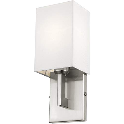 Image of Livex Lighting 51101-91 Transitional One Light Wall Sconce from Hollborn Collection in Pwt, Nckl, B /S, Slvr. Finish, Brushed Nickel