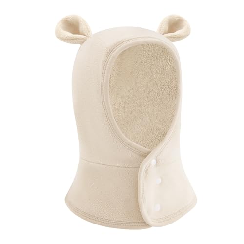 Toddler Winter Hat with Ear Flaps Baby Boy Hats Scarf Girls Balaclava Kids Polar Beanie Bear Neck Warmer
