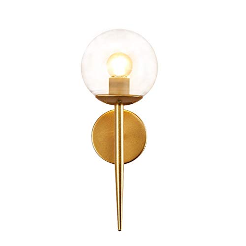 lámpara de Noche, lámpara de Pared, Moderno.Simple, Oro, Negro, luz Caliente, luz Blanca, luz de Tres Colores Opcionales (Color : Gold, tamaño : White Light) Cover