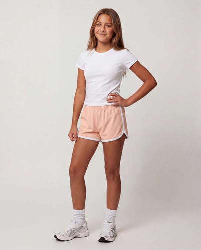 Image of Real Essentials 5 Pack: Girls' Dry-Fit Athletic Dolphin Shorts for Youth Kids Teens Running Gym Sports (Ages 4-16)
