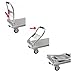 FYorbitH Trolley Industrial Steel Plate Trolley Cargo Flatbed Trolley Transporter Household Trailer Foldable Portable Express Trolley Shopping Cart(Large)