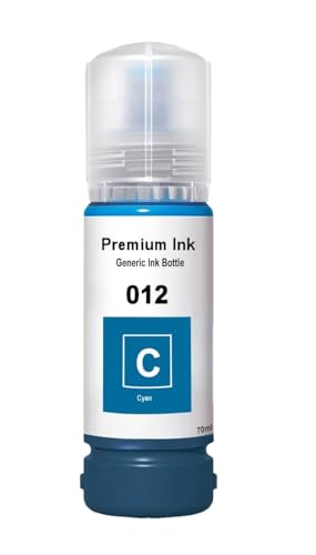 CANOFF 012 Cyan Ink Compatible Refill Ink for Epson L8180 / L8160 Printer – Compatible Ink Bottle for Epson 011/012 Ink (Cyan)