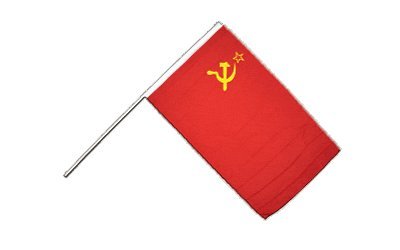 Drapeau URSS sur hampe 60 x 90 cm pour reconstitution historique