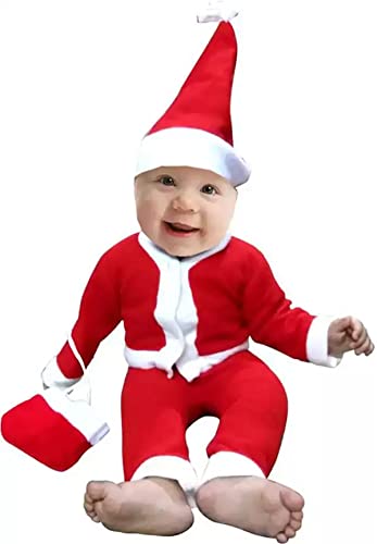 Image of FancyDressWale Santa Claus baby boys Christmas dress Unisex with Cap and Bag