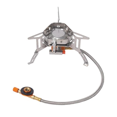 Buhdjfnke Hornillo de gas para camping, portátil, plegable, quemador de cocina para mochilero, senderismo, picnic al aire libre