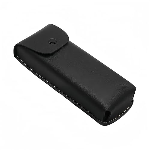 SUSOYAOCHEN Vintage PU leather Sunglasses Case Portable protective case for glasses (Black)