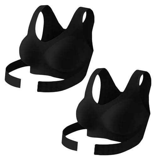 Sujetador postural para mujer, cierre frontal, sin costuras, transpirable, moldeador, ajustable, correctivo, espalda, 2pcs-b, XL / H
