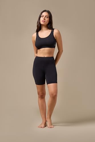 Image of URBAN ADVENTURE High Coverage Premium Cotton Spandex Mid Waist Elastane Stretch Shorties - Gym -Cycling Shorts /Tights for Women