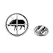 Nuevo jabalí caza logo Pin acero inoxidable caza solapa Pin vidrio cabujón joyería hecha a mano