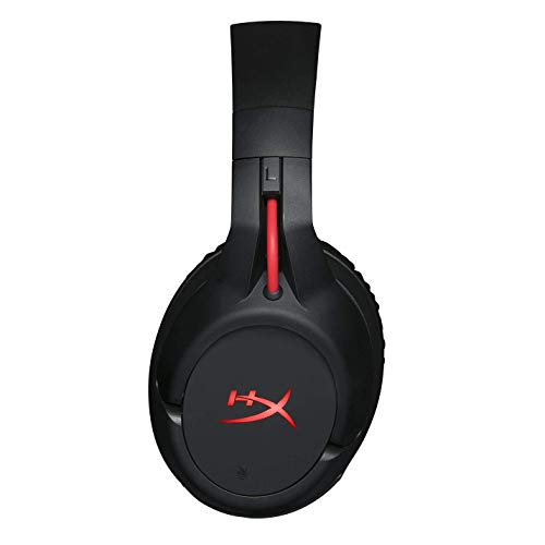 Cloud Flight, Cuffie da Gaming Senza Filo, Connessione 2,4 GHz, Telaio Acciaio, Cuscinetti in Memory Foam Rivestiti in Similpelle, Autonomia Fino a 30 Ore, Adatto per PC, PS4 e PS5, Nero/Rosso - Cuffia gaming - Immagine 3