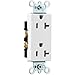 PASS & SEYMOUR 26342W 20-Amp Decorator Duplex Receptacle, White