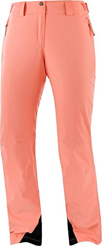 Salomon The Brilliant Ski Pants Womens Sz M Burnt Coral