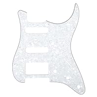 Fits Fender USA/Mexican Made Standard Stratocaster Modern Style.If you use it for other Strat style guitar, you may need a modification for line up 11 mounting screw holes, HSS pickup routine Plastic made, 2.0-2.2mm(0.08-0.09 inch) thickness Double l...