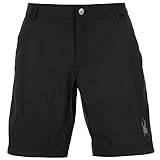 Knopf am Bund Spyder Herren Ryder Gewebte Shorts Freizeithose mit Taschen Schwarz M