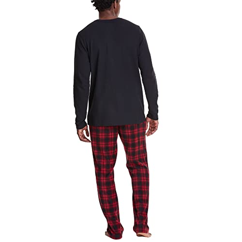 Hanes Men's Tagless Two-Piece Micro-Fleece Pajama Set3