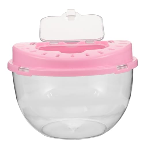 ERINGOGO Sturdy Plastic Hamster Travel Case Small Pet Carrier for Outing Walking Hiking