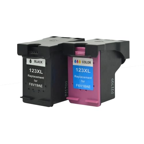 ELUPNMF 2 uds Cartucho de Tinta Compatible 123XL para Deskjet Serie 1110, 2130, 2132, 2133, 2134, 3630, 3632, 3636, 3637, 3638, 4513, 4520, 4521, 4522