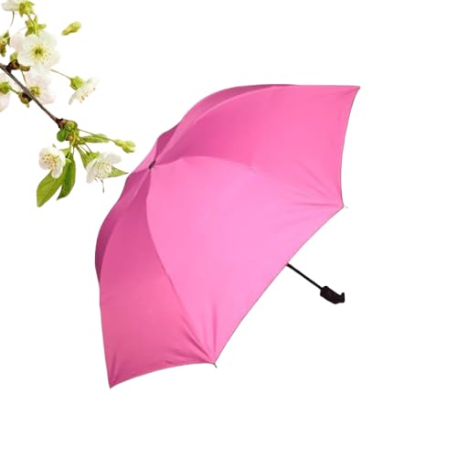 Image of KEKEMI 3 Fold Plain Pipine Umbrella for Men & Women