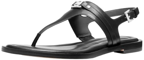 Michael Kors Women's Mandy Thong Sandal, Black, 8