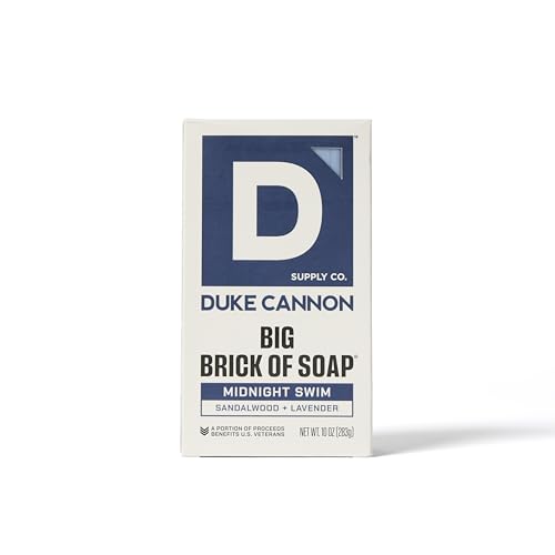 Image of Duke Cannon Supply Co. Big Brick Bar Soap for Men, 10 oz Each (4 Pack) - Midway, High Country, Sawtooth & Midnight Swim - USA Made Large Soap Bars, Masculine Scents