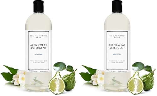 Image of The Laundress Activewear Laundry Detergent, 32 Oz, Marine Fragrance, 4-in-1 Enzyme Blend for Workout Performance Fabrics, Fights Sweat Odors & Stains, USDA Certified Biobased Product (90%) (Pack of 2)
