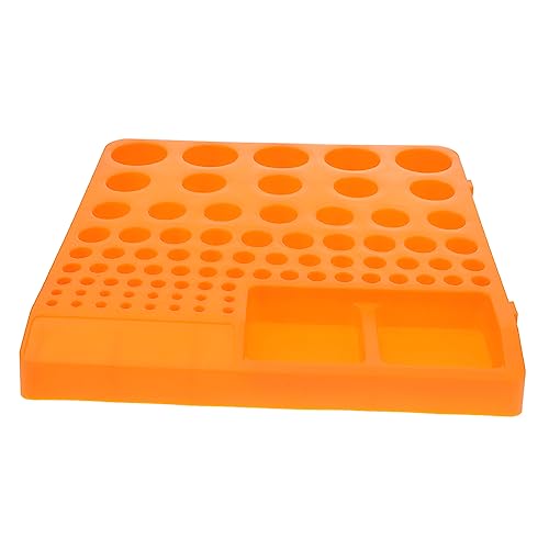 Uonlytech Portapuntas De Fresado Soporte De Almacenamiento De Herramientas De Bits Organizador Titulares Barrena Carburo Perforar Paneles De Yeso Cochera Organizando Multi Abdominales Orange