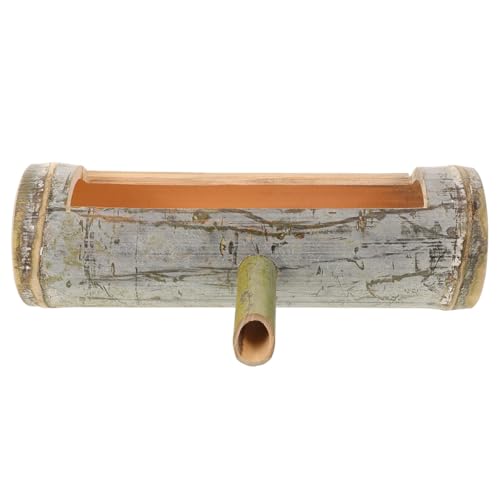 Veemoon Fontaine D'intérieur en Bambou Japonerie pour Aquarium et Poissons, Décor Zen Japonerie en Bambou Naturel, Ambiance Sereine pour Maison et Pièce
