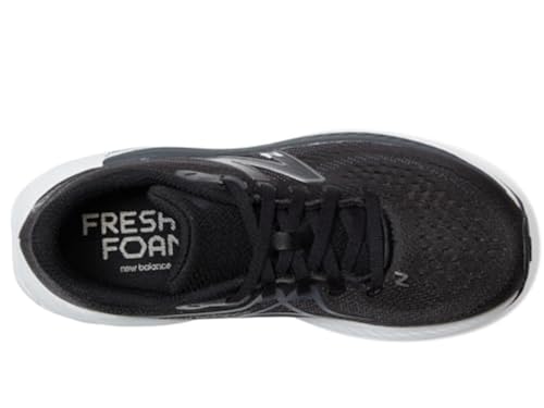 New Balance Boy's Fresh Foam X 860 V13 Lace-up Running Shoe, Black/White/Magnet, 3.5 Big Kid