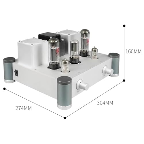 Amplificador de tubo estéreo HiFi, amplificador de audio de un solo extremo, carcasa de aleación de aluminio, potencia de 10 W x 2, ideal para audio doméstico y altavoces al aire libre