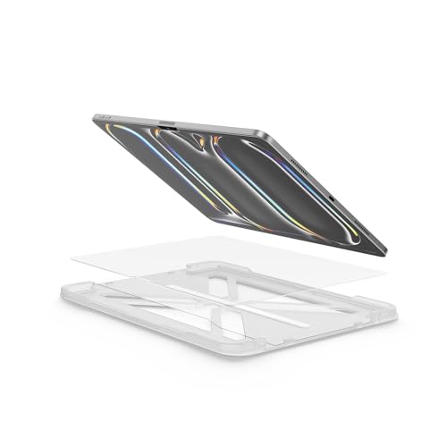 FLOLAB ONETIME NanoArmour Anti-Glare Screen Protector for iPad Pro 13 Inch M4 / M5 2024/2025 Anti-Fingerprint Tempered Glass, TruColor, Matte, Easy Install, Bubble Free, Dust Free, Durable