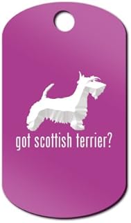 Mister Petlife Got Scottish Terrier Engraved Keychain/GI Tag v2 Scottie Purple
