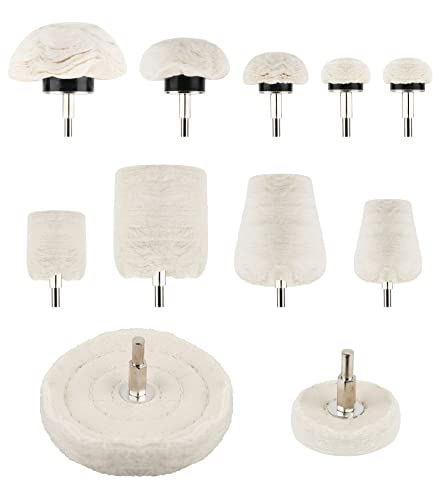 LUCKUT 11pcs Buffing Wheel for Drill, Polishing Ball for Drill with 0.25