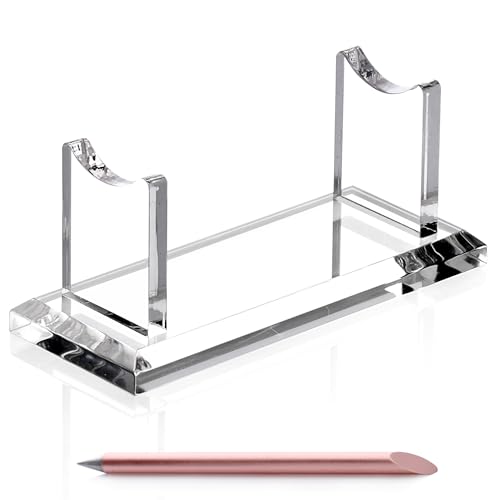 SANRUI Acrylic Pen Holder Display Stand, Shop Fountain Pencil Makeup Brush Rack, Ballpoint Pen Showholder, Paintbrush Drying Rack Organizer Desk for Home School Office Or Store Use