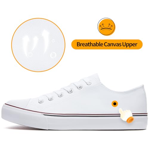 Image of ZGR Mens Classic Casual Shoes,Lace-up Fashion Sneakers,Low Top Canvas Sneakers for Men