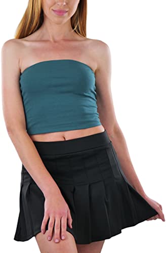 Image of ToBeInStyle Women's Cotton-Spandex Blend Stretchy Tube Top