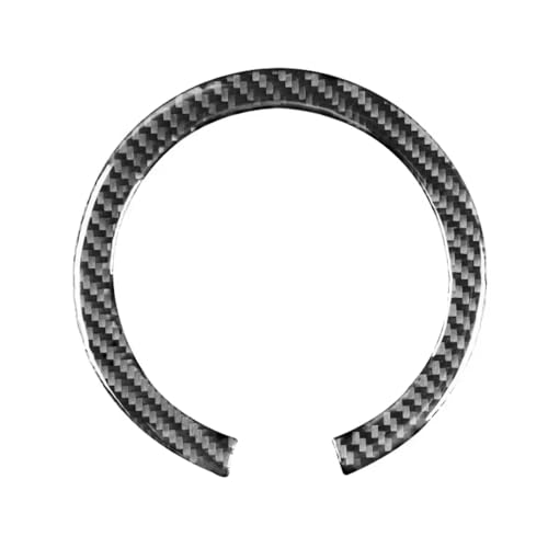 Autocollant de garniture de panneau de volant circulaire noir pose facile
