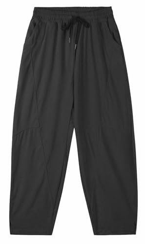 CLANMILUMS Men's Casual Elastic Waist Corduroy Pants Drawstring Loose Fit Pants4