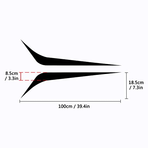 Lanzmyan Car Hood Decal Sticker Dbs009 Universal Hood Racing Body Side Vinyl Modified Stripe Exterior Decoration Decal Black #TOP3