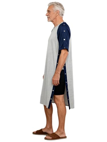 Camisa de dormir unisex para recuperación postoperatorio túnica médica de hospital 2