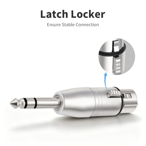 Adaptador XLR a 1/4 6.35mm macho a XLR hembra miniatura 3